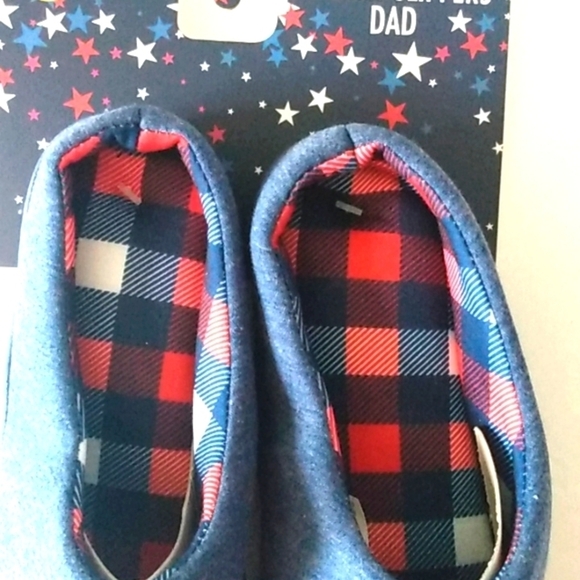 ALL AMERICAN DAD MEMORY FOAM SLIPPERS SIZE 7-8  SMALL NWT - Picture 3 of 8